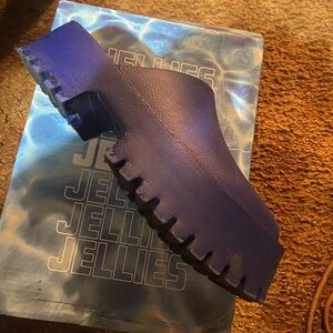 Jeffrey Campbell "Cloggee" blue Platform Lug Sole Clog